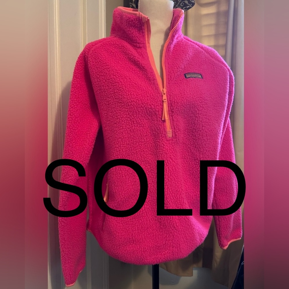 Vineyard Vines Women’s M Pink Fleece Sweatshirt